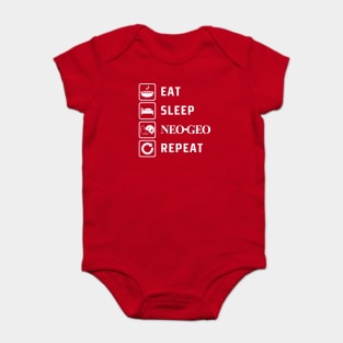 Eat Sleep Neo-Geo Repeat Baby Bodysuit